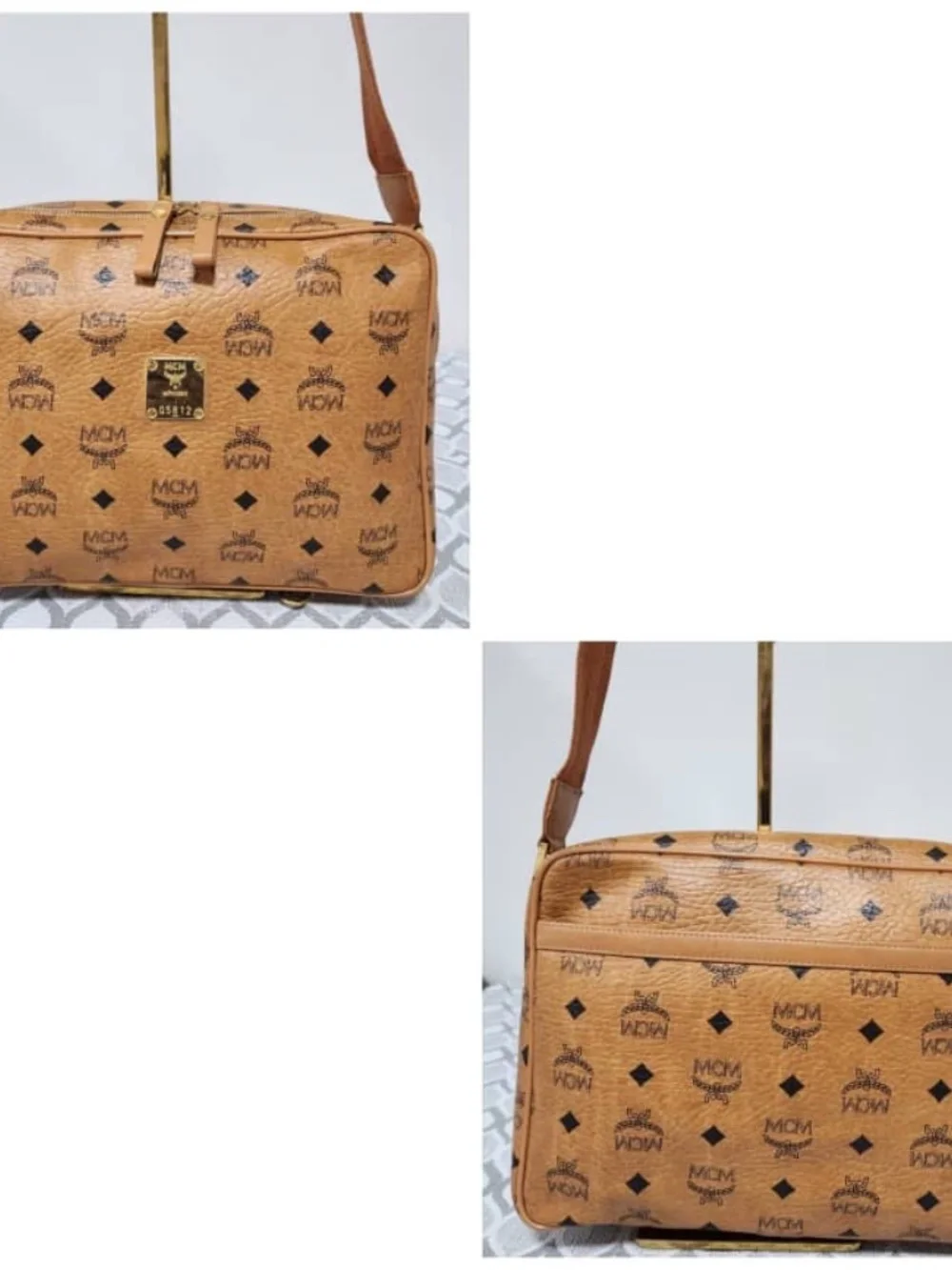 Authentic MCM Visetos Crossbody/Shoulder Bag Brown